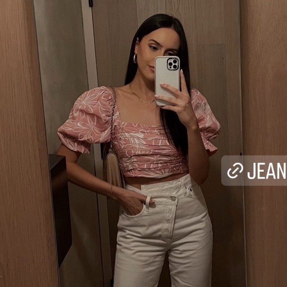 Saylor Gem Crop Puff Sleeve Blouse Top Size small perfect condition - Picture 5 of 8